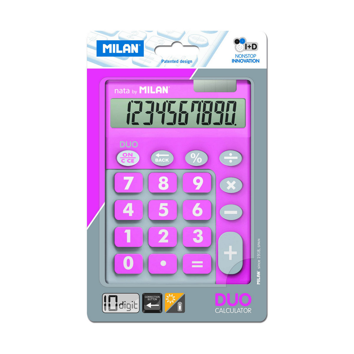 Kalkulaator Milan Duo Calculator Roosa PVC
